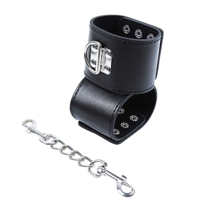 OHMAMA FETISH - RESTRICCIONES DE MUÑECA CON CIERRE A PRESIÓN DE METAL