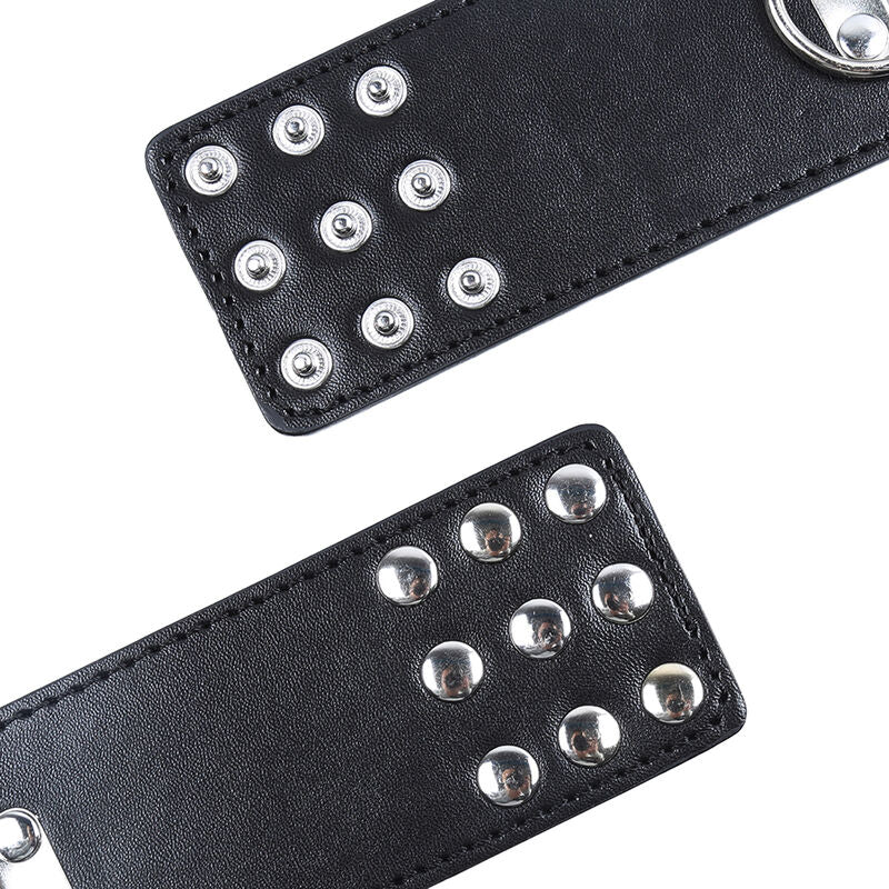 OHMAMA FETISH - CINTURE PER POLSI CON CHIUSURA A SCATTO IN METALLO