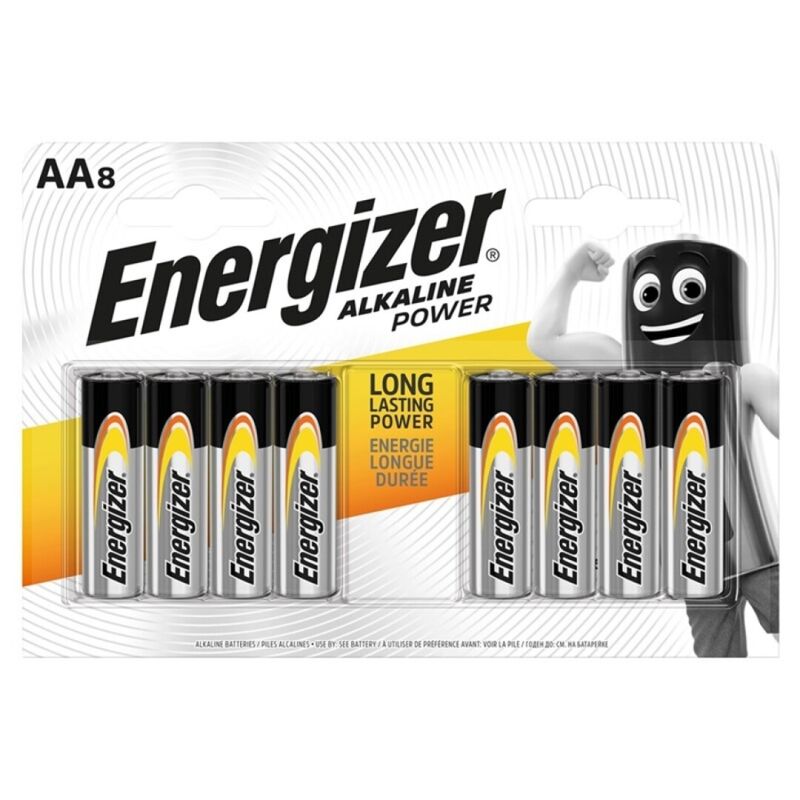 ENERGIZER - BATTERIA ALCALINE AA LR6 8 UNITÀ