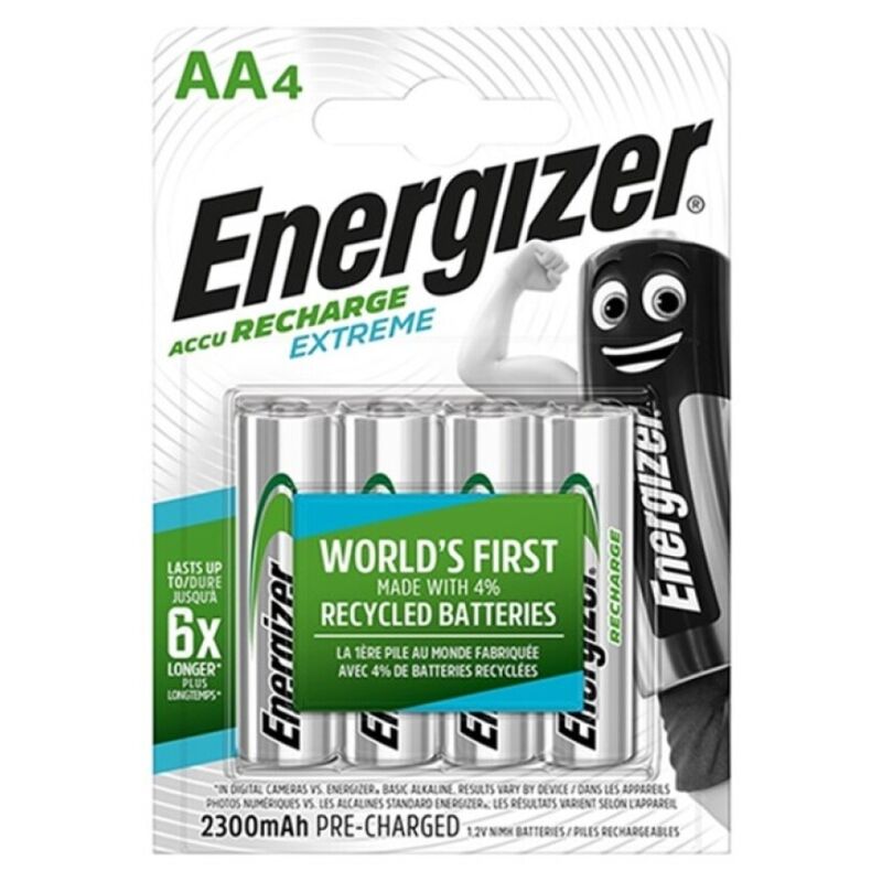 ENERGIZER - BATTERIA RICARICABILE EXTREME HR6 AA 2300mAh 4 UNITÀ