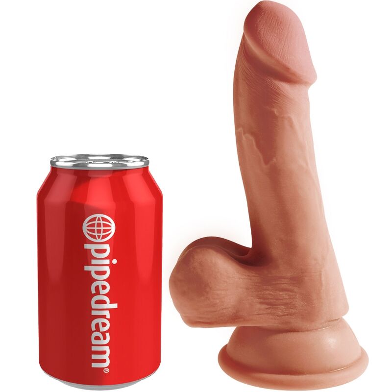 KING COCK - PLUS DILDO 3D CON BOLAS 17 CM