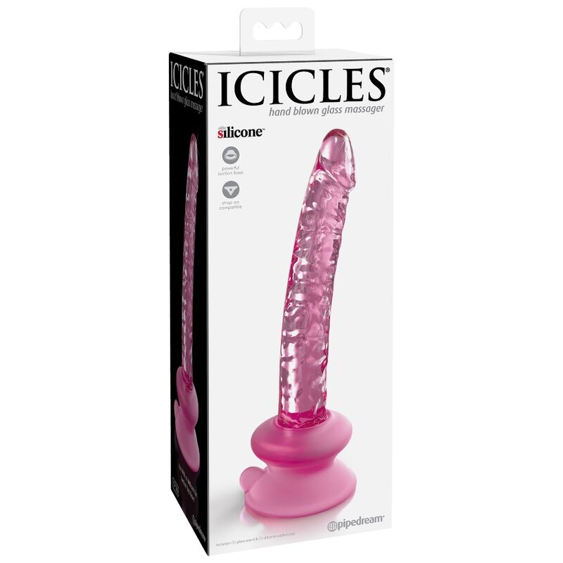 ICICLES - N. 86 DILDO DE VIDRIO CON VENTOSA