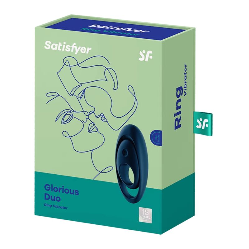 SATISFYER - GLORIOUS DUO RING VIBRATORE BLU