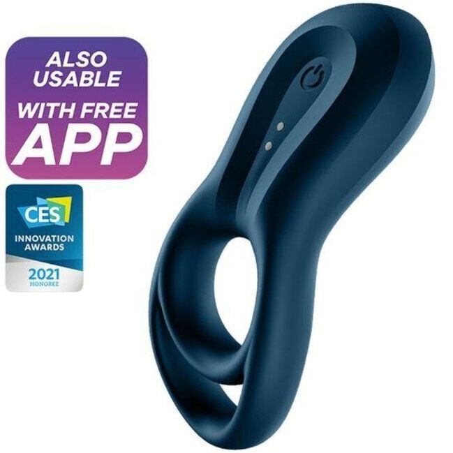 SATISFYER - EPIC DUO RING VIBRATOR APP BLU