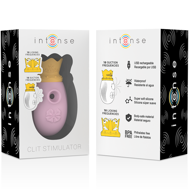 INTENSE - ESTIMULADOR CLÍTORIS 10 MODOS DE SUCCIÓN Y LICKING - ROSA