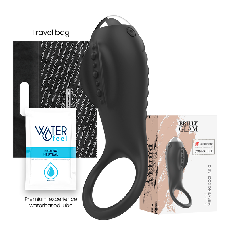 BRILLY GLAM - ANELLO PER IL PENE ALAN COMPATIBILE CON LA TECNOLOGIA WIRELESS WATCHME