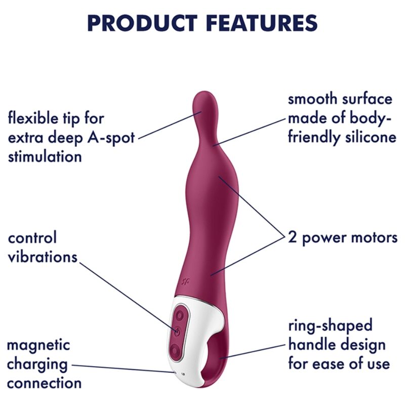 SATISFYER - INCREÍBLE VIBRADOR DE 1 PUNTO AZUL