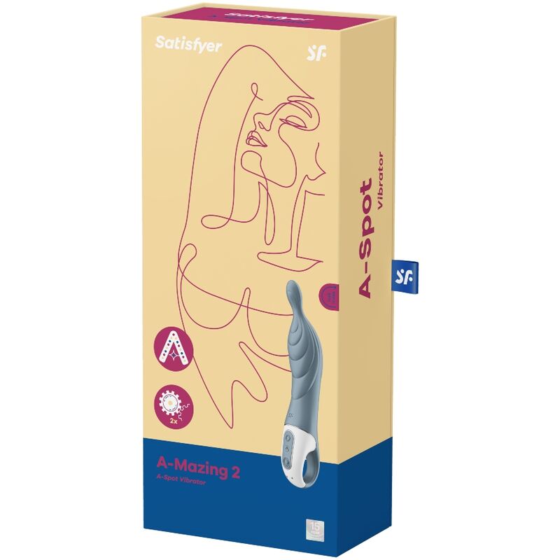 SATISFYER - AMAZING 2 ASPOT VIBRATORE GRIGIO