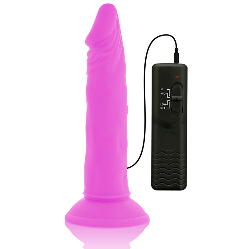 DIVERSIA - DILDO VIBRANTE FLESSIBILE VIOLA 23 CM -O- 4,3 CM