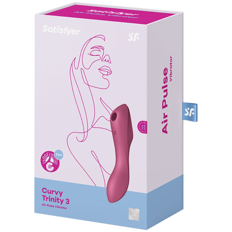 SATISFYER - CURVY TRINITY 3 AIR PULSE VIBRATORE ROSSO