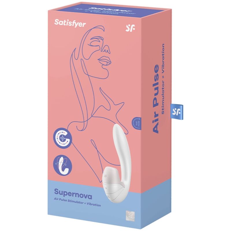 SATISFYER - SUPERNOVA AIR PULSE STIMOLATORE E VIBRAZIONE BIANCO