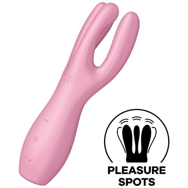 SATISFYER - VIBRATORE A TRE 3 ROSA