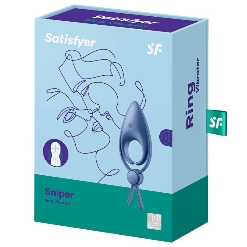 SATISFYER - VIBRATORE SNIPER RING BLU
