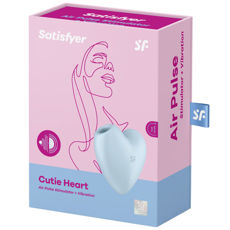 SATISFYER - CUTIE HEART AIR PULSE STIMOLATORE E VIBRATORE BLU