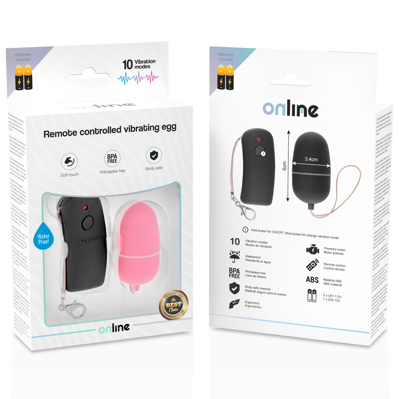 ONLINE - UOVO VIBRANTE ROSA TELECOMANDATO