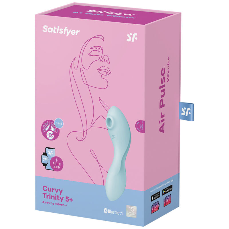SATISFYER - CURVY TRINITY 5 AIR PULSE STIMOLATORE E VIBRATORE APP BIANCO