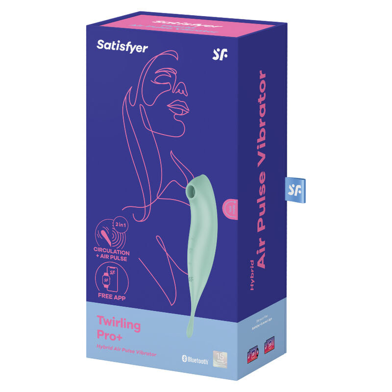 SATISFYER - TWIRLING PRO+ STIMOLATORE E VIBRATORE AD IMPULSI D'ARIA APP ROSSO