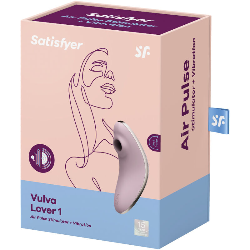 SATISFYER - VULVA LOVER 1 ESTIMULADOR Y VIBRADOR DE AIRE AZUL