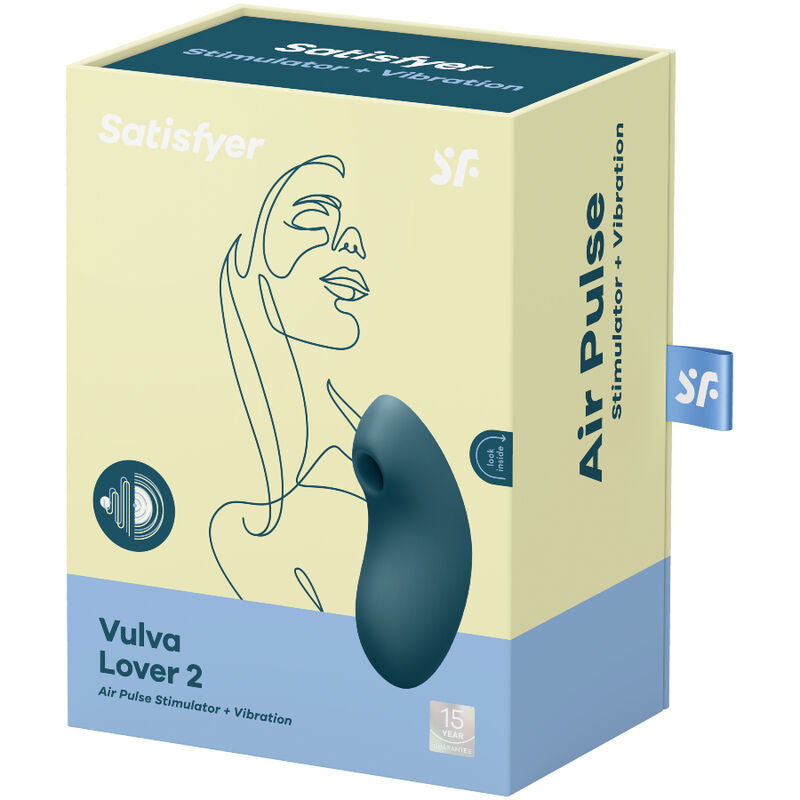 SATISFYER - VULVA LOVER 2 STIMOLATORE E VIBRATORE A IMPULSI D'ARIA BLU