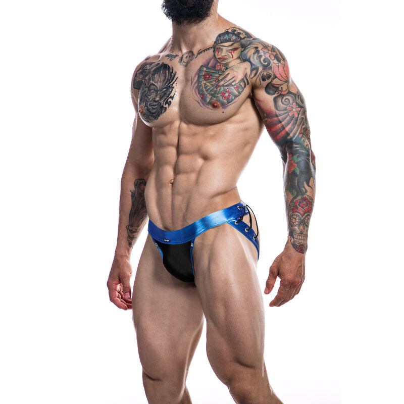 CUT4MEN - SUSPENSORIO DESIRE PIEL AZUL XL