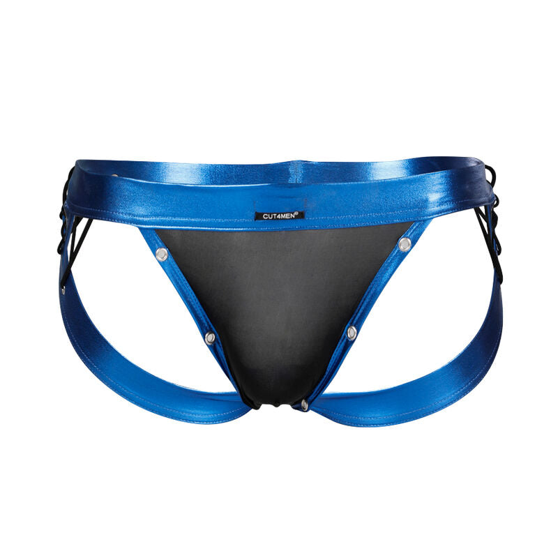 CUT4MEN - SUSPENSORIO DESIRE PIEL AZUL XL