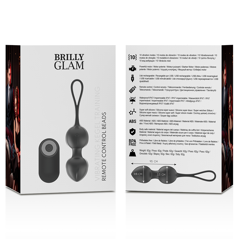 BRILLY GLAM - PERLINE KEGEL VIBRANTI CON TELECOMANDO