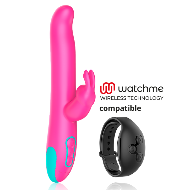 HAPPY LOKY - VIBRATORE E ROTATORE CONIGLIO PLUTO COMPATIBILE CON LA TECNOLOGIA WIRELESS WATCHME