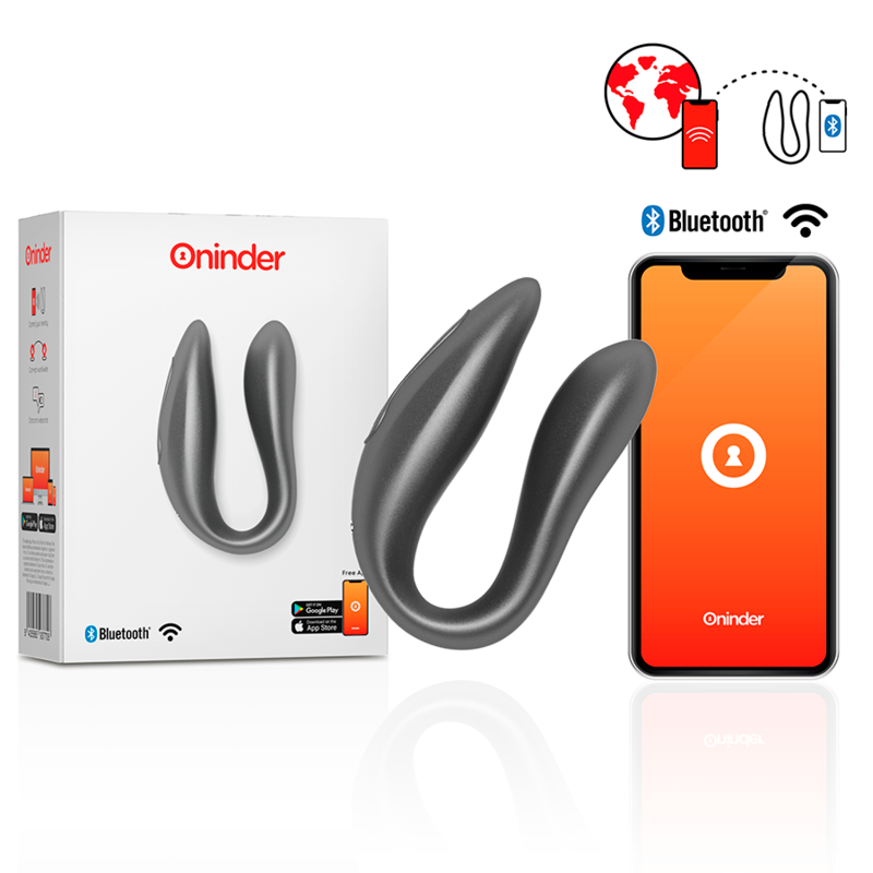 ONINDER - LISBOA BLACK STIMOLATORE DEL PUNTO G E DEL CLITORIDE - APP GRATUITA