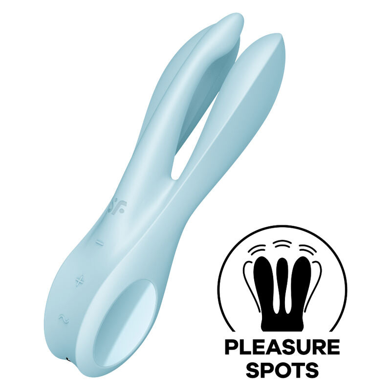 SATISFYER - VIBRATORE A TRE 1 BLU