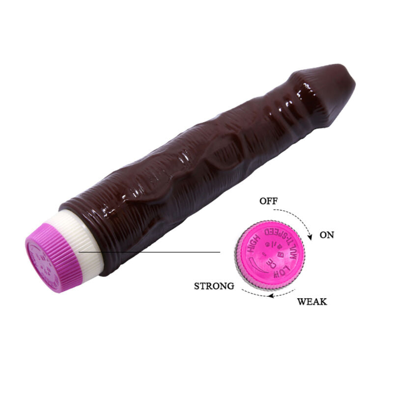 BAILE - VIBRADOR WAVES OF PLEASURE 23 CM MARRÓN