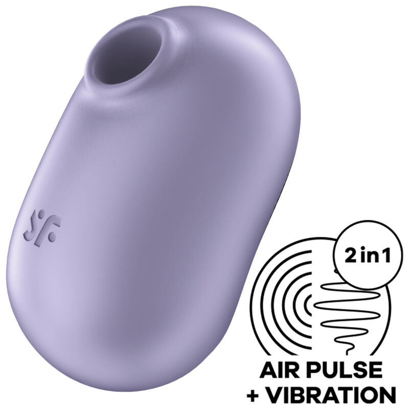 SATISFYER - PRO TO GO 2 DOPPIO STIMOLATORE E VIBRATORE A IMPULSI D'ARIA VIOLA