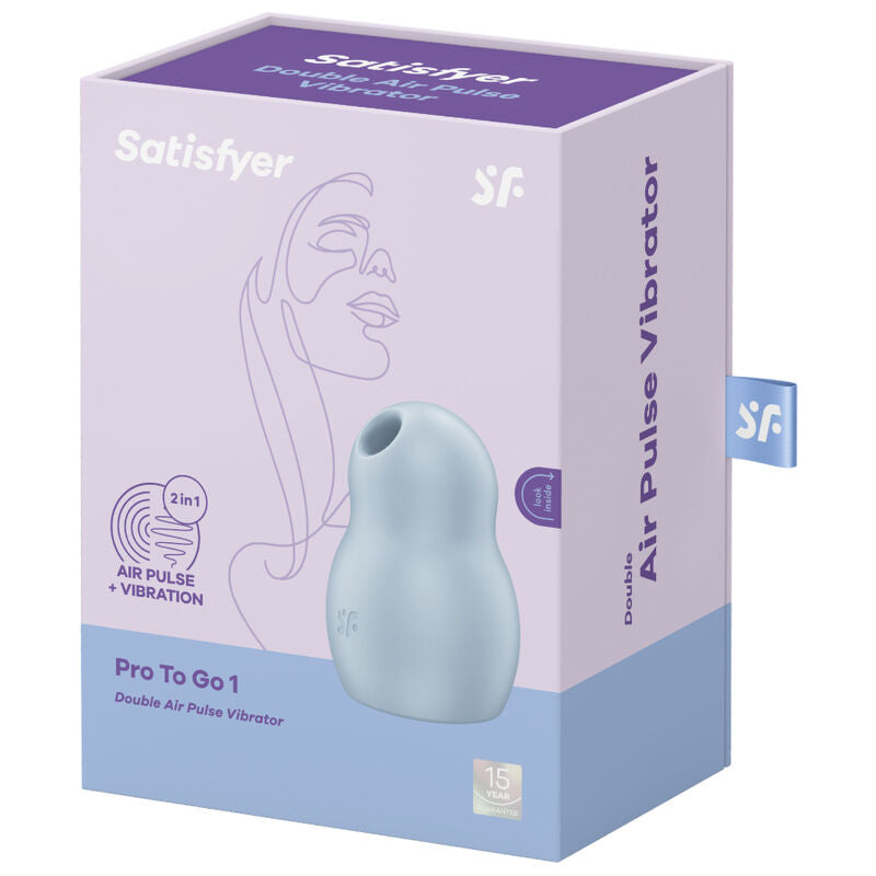 SATISFYER - PRO TO GO 1 DOPPIO STIMOLATORE E VIBRATORE A IMPULSI D'ARIA ROSSO