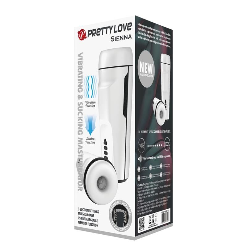 PRETTY LOVE - SIENNA VIBRATING MALE MASTURBATOR. VOICE AND STIMULATING WAVES