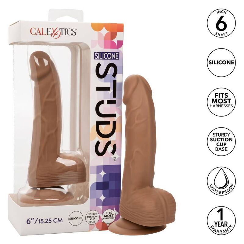 CALEXOTICS - BORCHIE IN SILICONE 15,24 CM MARRONE