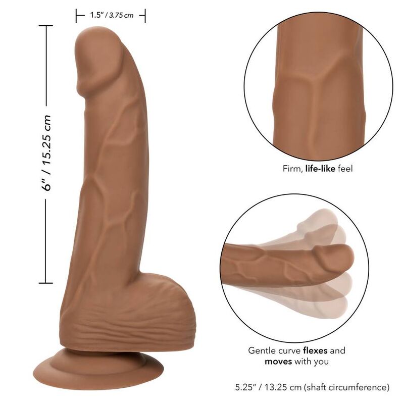 CALEXOTICS - BORCHIE IN SILICONE 15,24 CM MARRONE