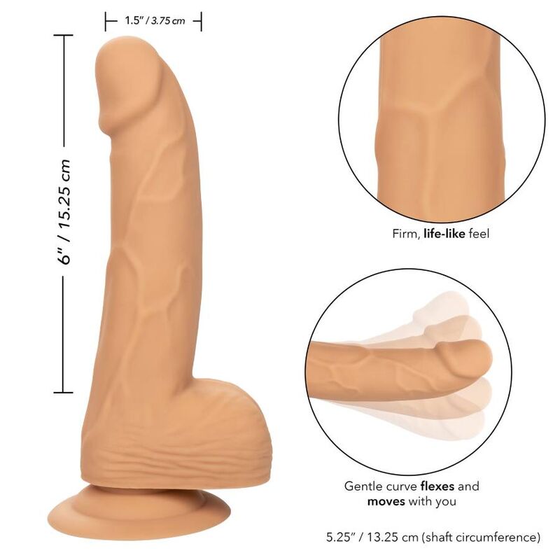 CALEXOTICS - BORCHIE IN SILICONE 15,24 CM PELLE