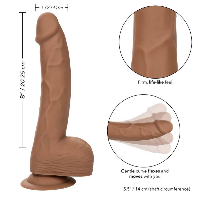 CALEXOTICS - BORCHIE IN SILICONE 20,32 CM MARRONE