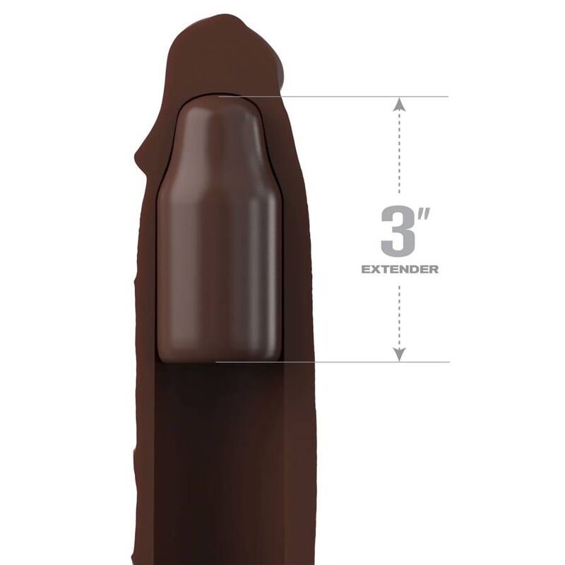 FANTASY X-TENSIONS - PIPEDREAMS EXTENSION W STRAP 17,78 CM MARRONE