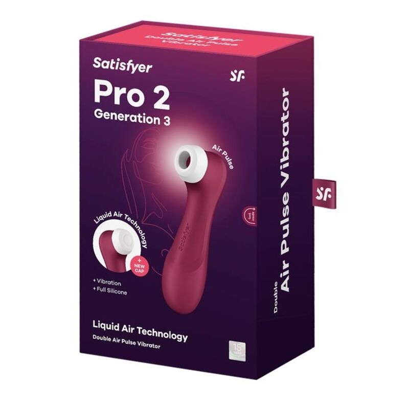 SATISFYER - PRO 2 GENERAZIONE 3 TECNOLOGIA LIQUID AIR ROSSO VINO