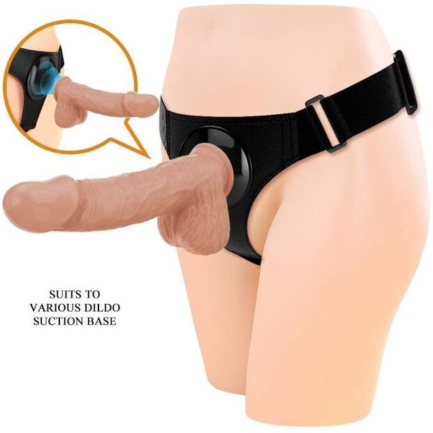 PRETTY LOVE - SLIP CON IMBRACATURA UNIVERSALE CON DILDO JERRY 21,8 CM NATURALE