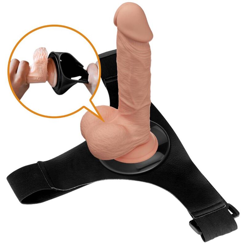 PRETTY LOVE - SLIP CON IMBRACATURA UNIVERSALE CON DILDO JERRY 21,8 CM NATURALE