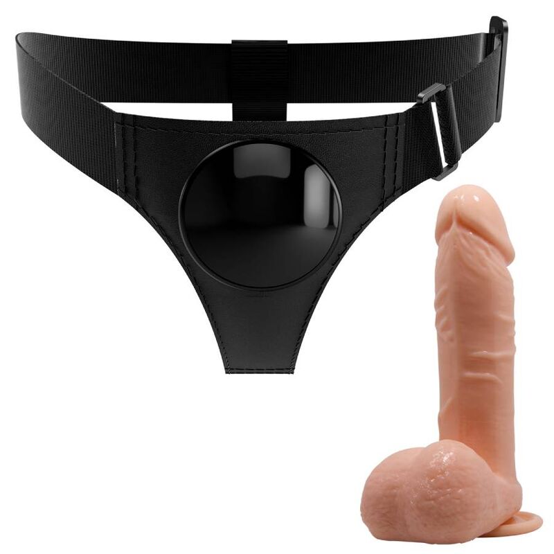 PRETTY LOVE - IMBRACATURA SLIP IMBRACATURA UNIVERSALE CON DILDO TOM 20 CM NATURALE