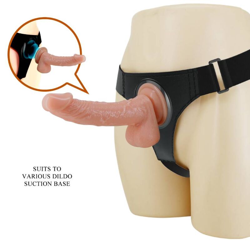 PRETTY LOVE - SLIP CON IMBRACATURA UNIVERSALE CON DILDO KEVIN 19 CM NATURALE