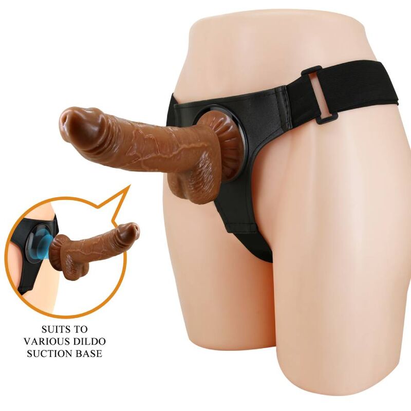 PRETTY LOVE - SLIP CON IMBRACATURA UNIVERSALE CON DILDO MICHEAL 20 CM NERO