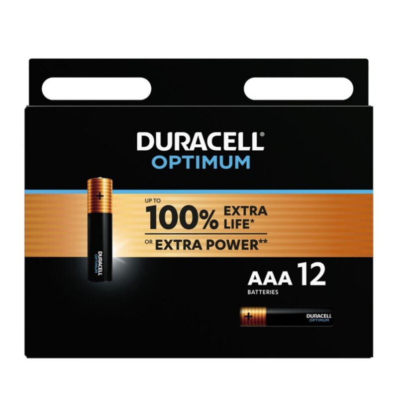 DURACELL - BATTERIA ALCALINE OPTIMUM 200 AAA LR03 12 UNITÀ