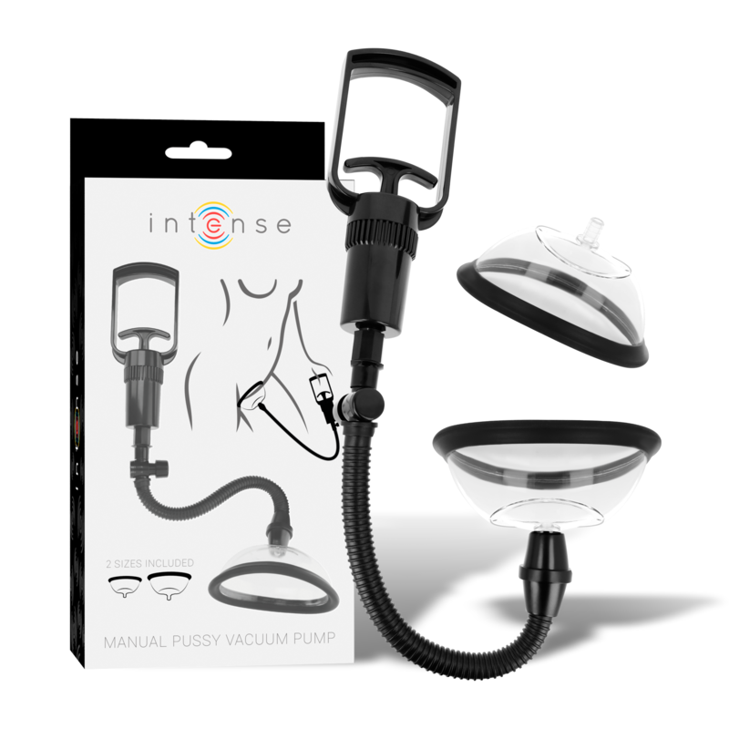 INTENSE - POMPA TIRAGRANATE MANUALE VAGINALE CON DUE COPPE INTERCAMBIABILI