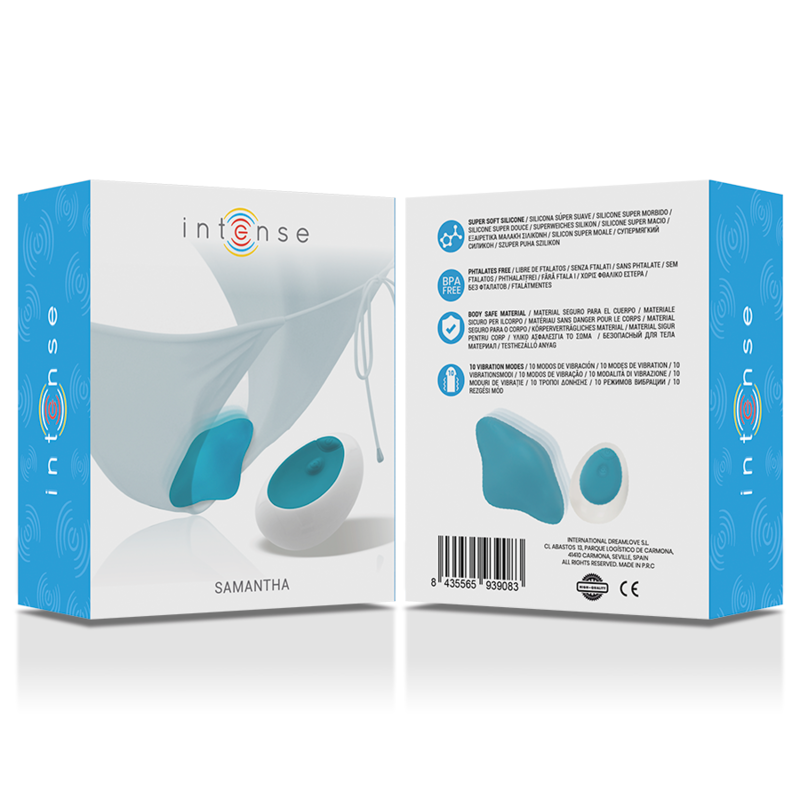 INTENSO - SAMANTHA PANTIE CONTROL REMOTO AZUL
