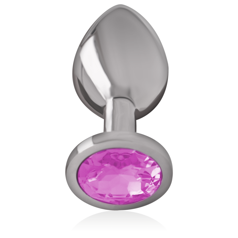 INTENSE - PLUG ANALE IN METALLO DI ALLUMINIO CON CRISTALLO ROSA TAGLIA S