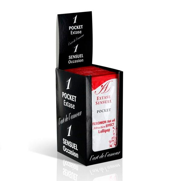 EXTASE SENSUAL - OLIO DA MASSAGGIO CON FEROMONI EFFETTO CALORE LECCA-LECCA 10 ML