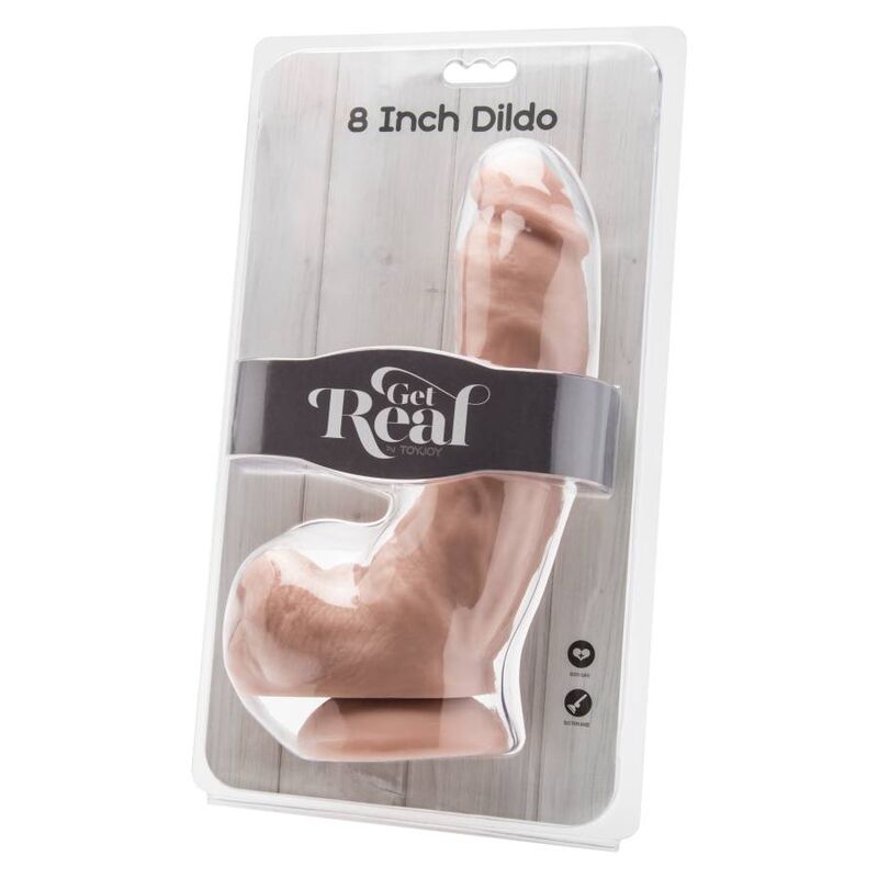 GET REAL - DILDO 20,5 CM CON PELLE E PALLE